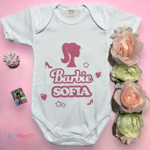 Barbie Baby Body Personalized With Name, Body For Babies Up To 2 Years, Short Sleeve, 100% Cotton