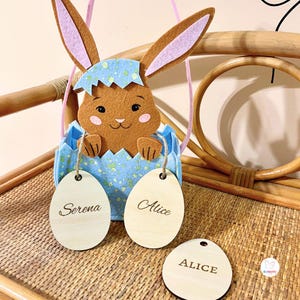 Personalisierter Ostereianhänger mit Holznamen | Osterplatzhalter | Geschenkanhänger | Personalisierte Osterdeko | Schlagwörter Kinder