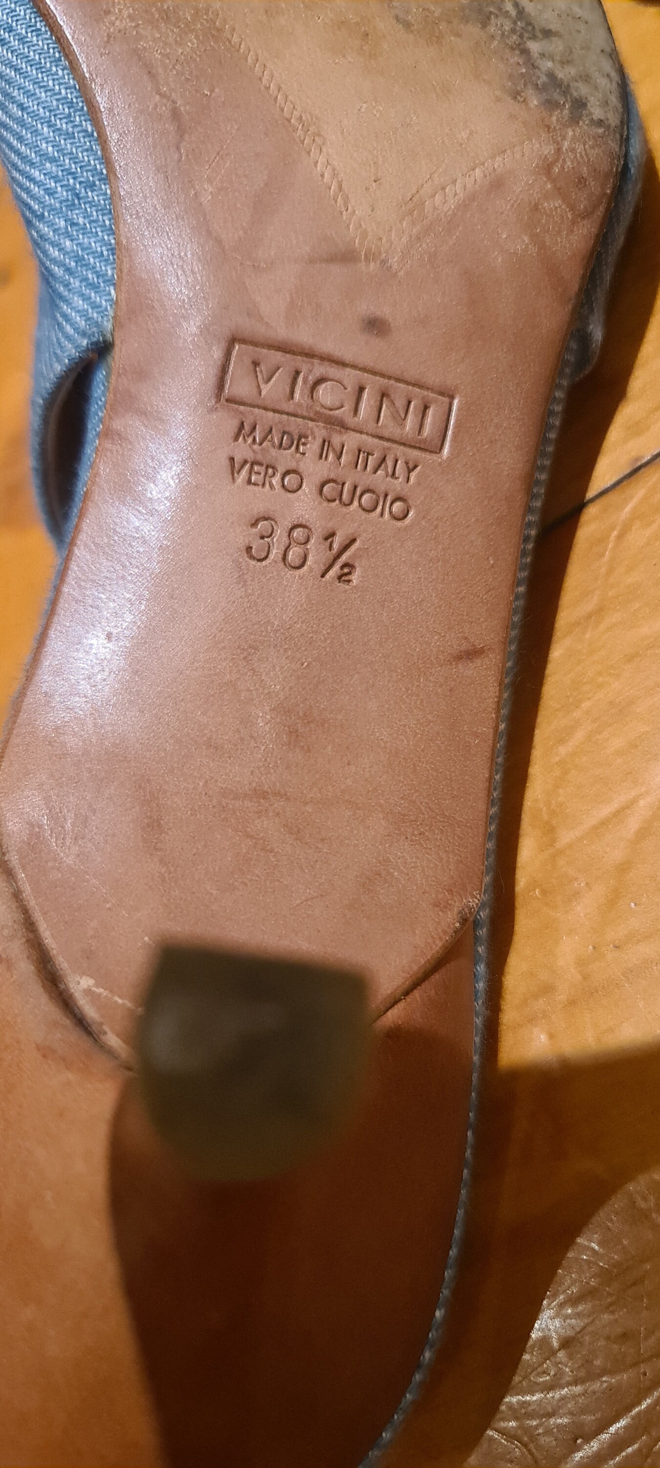 Vicini Authentic Jeans Woman Shoes Made in Italy 38.5EU/ 7.5 AU 