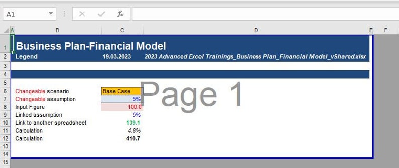 Business Plan | Financial Excel - Etsy