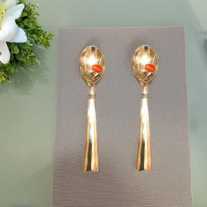 Pure Brass Made spoon For Home Kitchen Dinning gifting (Pack of 2)