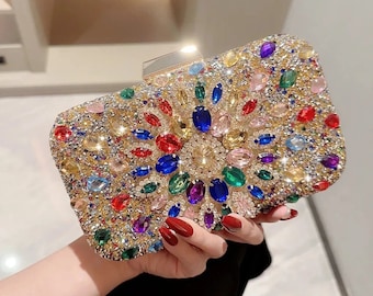 Luxe met strass verfraaide clutch voor bruiloften en dinerevenementen