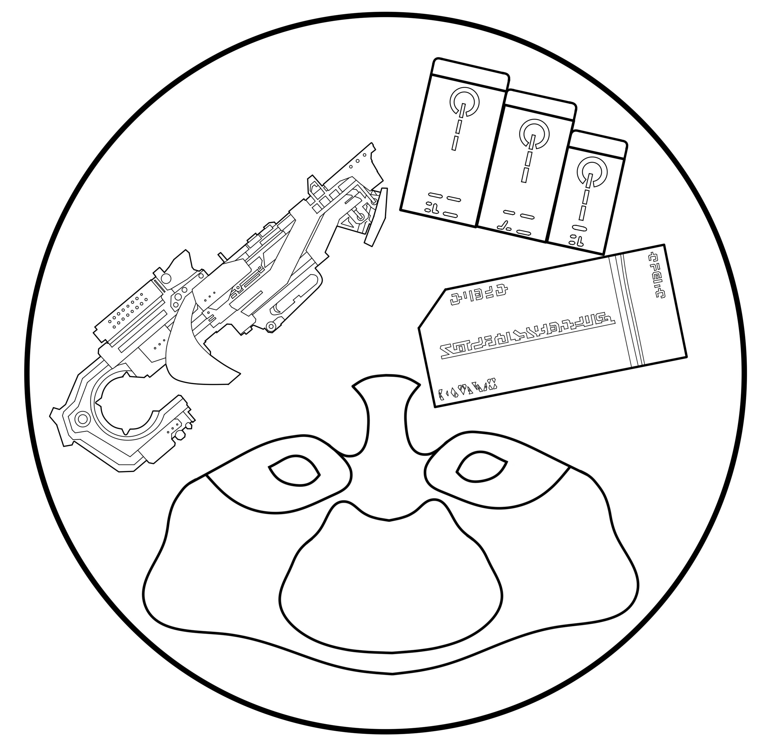 Rocket Raccoon Printable Rocket Raccoon - Colouring Page - Etsy