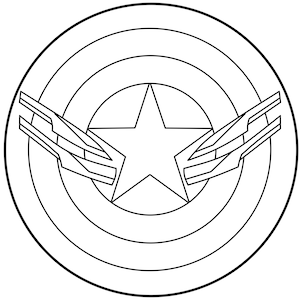Captain America - Sam Wilson - Colouring Page