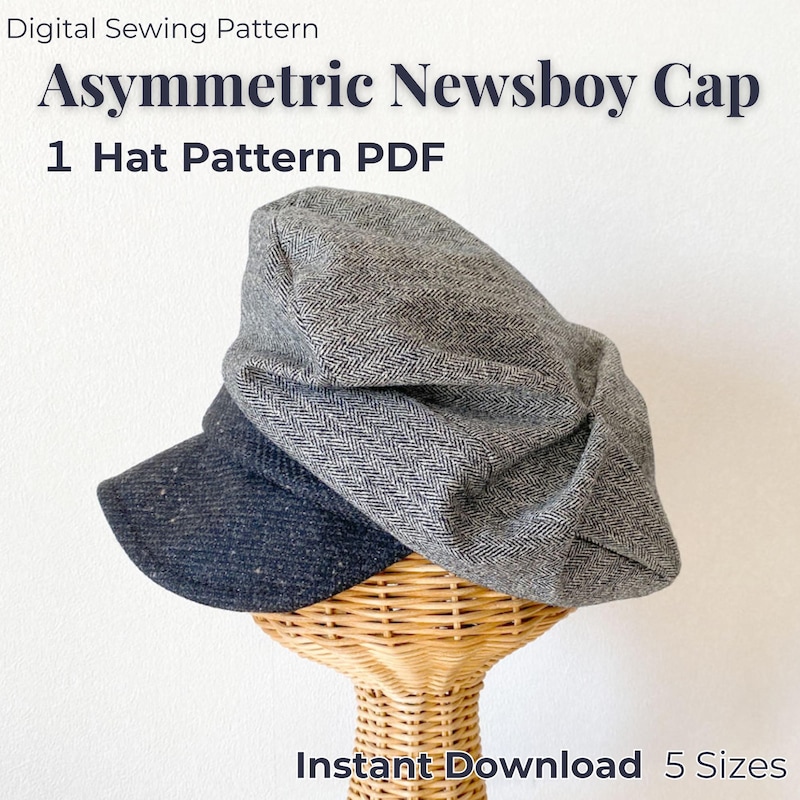 Asymmetric Newsboy Hat - Etsy