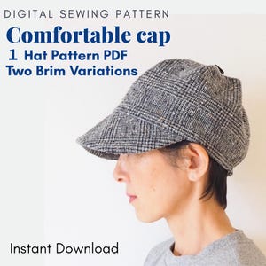 Comfort cap Sewing Pattern PDF | Easy  Cap Style | Beginner-Friendly, Adjustable, Medical Chemo Hat, Printable A4/Letter