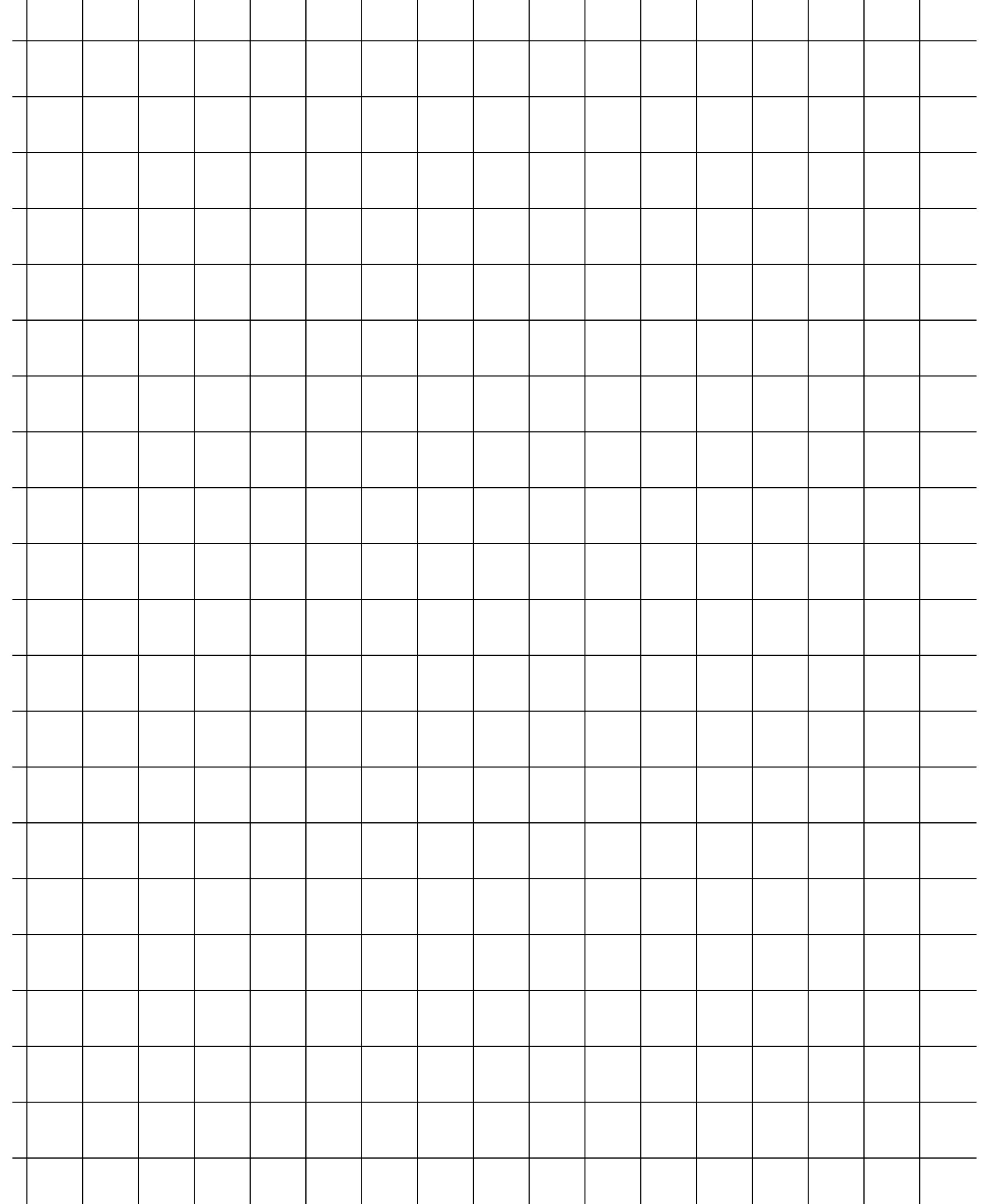 Graph Paper Quad Ruled 4 Grid Size 1/5 Inch, 1/4 Inch 1/3 Inch, 1/2 ...