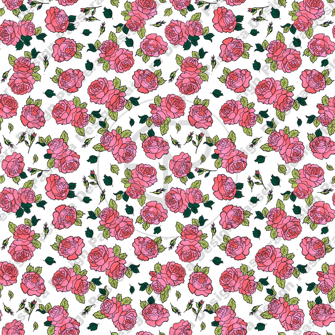 Rose X Pattern Rose Pattern - Digital Seamless Pattern - Etsy