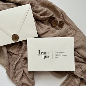 Minimalist Wedding Envelope Template, Printable Modern Address, Instant Download, Editable Text, Digital Download, Modern Wedding Thank you.