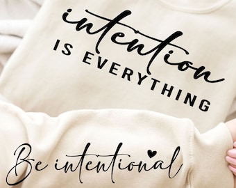 Intention is everything SVG PNG, Boho Self Love Svg, Motivational Sleeve Shirt Design Svg, Boho Quote Love Yourself Svg, Png File
