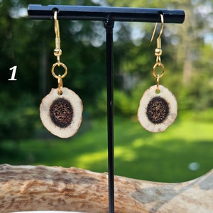 Deer Antler Earrings - Dangle - Small
