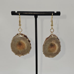Antler Drop Earrings - medium, gold wire