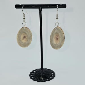 Antler Drop Earrings - medium, silver wire
