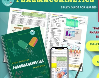 Pharmacokinetics Study Guide | 20+ Page Printable Pharmacokinetics Notes | NCLEX Prep & Nursing School eBook | Instant PDF Download