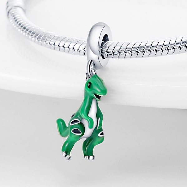 Dinosaur T Rex Dino Pet Charm Bracelet Compatible Pandora Fit Charm Sterling Silver 925 Dangle Bead Mom Mum Sister Daughter