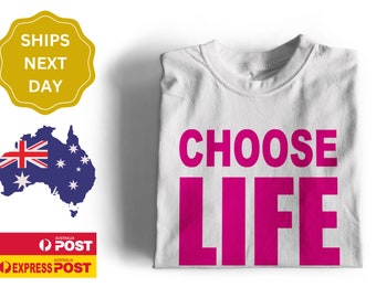 CHOOSE LIFE T-SHIRT, Fancy Dress Retro 80s Shirt, Wham 80's George Michael T Shirt, Retro 80s Party Outfit, Back to The 80s Birthday Party