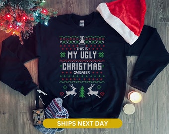 This Is My Christmas Ugly Sweater, Matching Christmas In July Sweatshirt, Christmas Gift, Family Christmas Eve Pyjamas, Trendy Jumper 00080