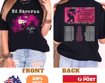 Ed Sheeran Loop Tour Tshirt, Ed Sheeran Australia 2025 Tour Merch,  Ed Sheeran Tshirt, Kids Adult Unisex Tee