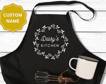 Personalised Women Apron, Custom Apron, Personalised Gift For Her, Gift For Mum, Birthday Gift, Mothers Day Gift, Kitchen Party Gift, Baking