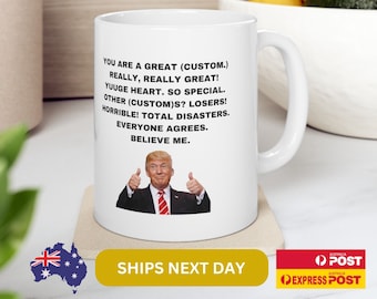 Funny Trump Coffee Mug: Gag Gift Novelty Cup