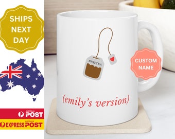 Personalised Name's version Coffee Mug, Custom Name Mug, Gift for music Lovers, Concert Mug, Christmas Gift, Birthday Gift, Cute Swiftie Mug