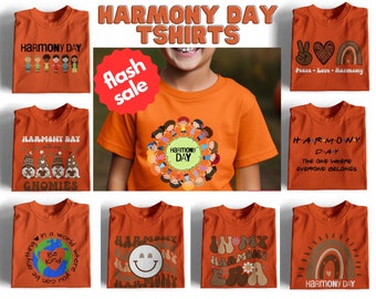 HARMONY DAY TSHIRT, School Kids and Teachers Orange Harmony Day T-shirt, Everyone Belongs Outfit, Anti-bullying tshirt, Adult Unisex Shirt