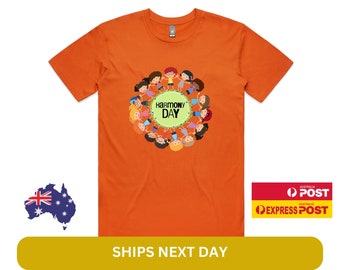 HARMONY DAY TSHIRT, School Kids and Teachers Orange Harmony Day T-shirt, Everyone Belongs Outfit, Anti-bullying tshirt, Adult Unisex Shirt