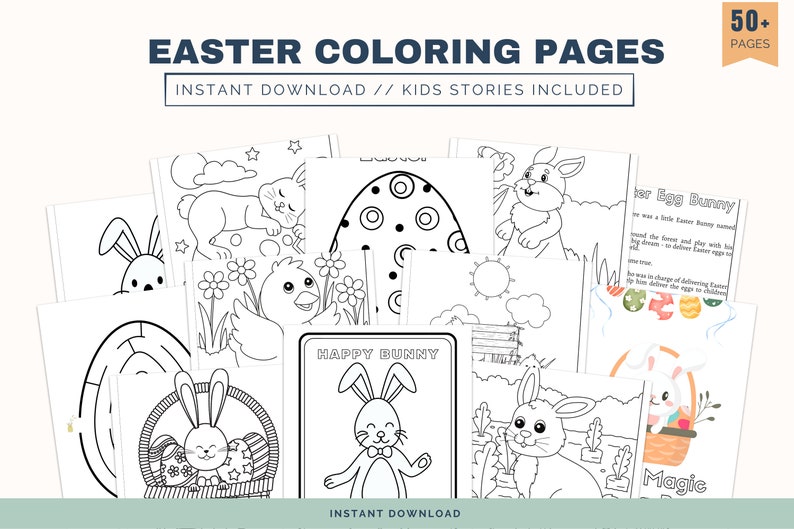50+ Coloring Pages| Coloring Pages |easter Activity Pages |printable ...