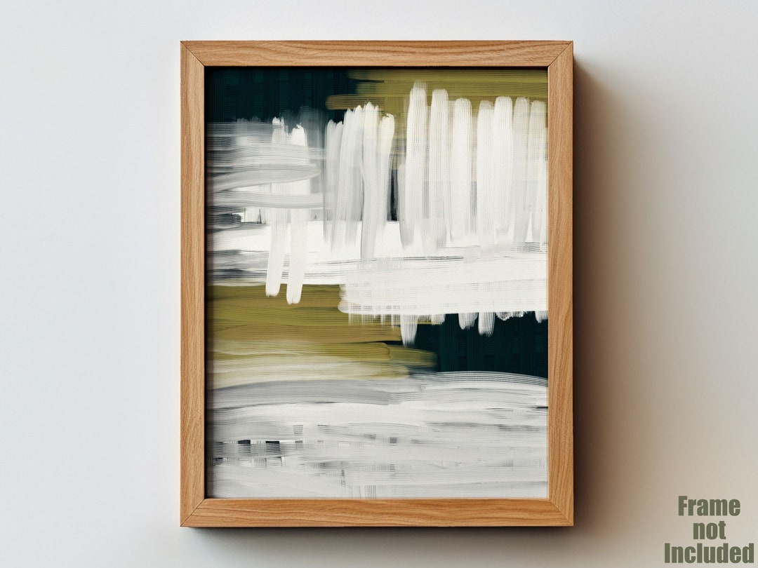 Abstract Teal and Yellow Art PRINT Vibrant Sophisticated Wall Etsy