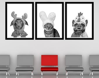 Funny Pet Costume Printable Wall Art Funny Vet Office Wall Art Veterinarian Clinic Decor Pet Wall Art Veterinary Office Art Pet Groomer