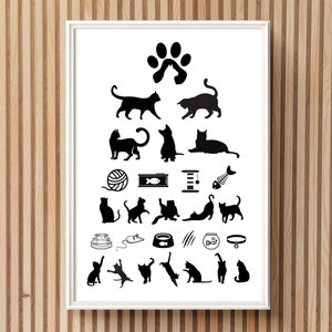 Cuadro de ojos de gato imprimible, arte de pared, clínica veterinaria para gatos, arte de pared, decoración de oficina veterinaria para gatos, póster de práctica veterinaria para gatos, arte médico veterinario para gatos, digital