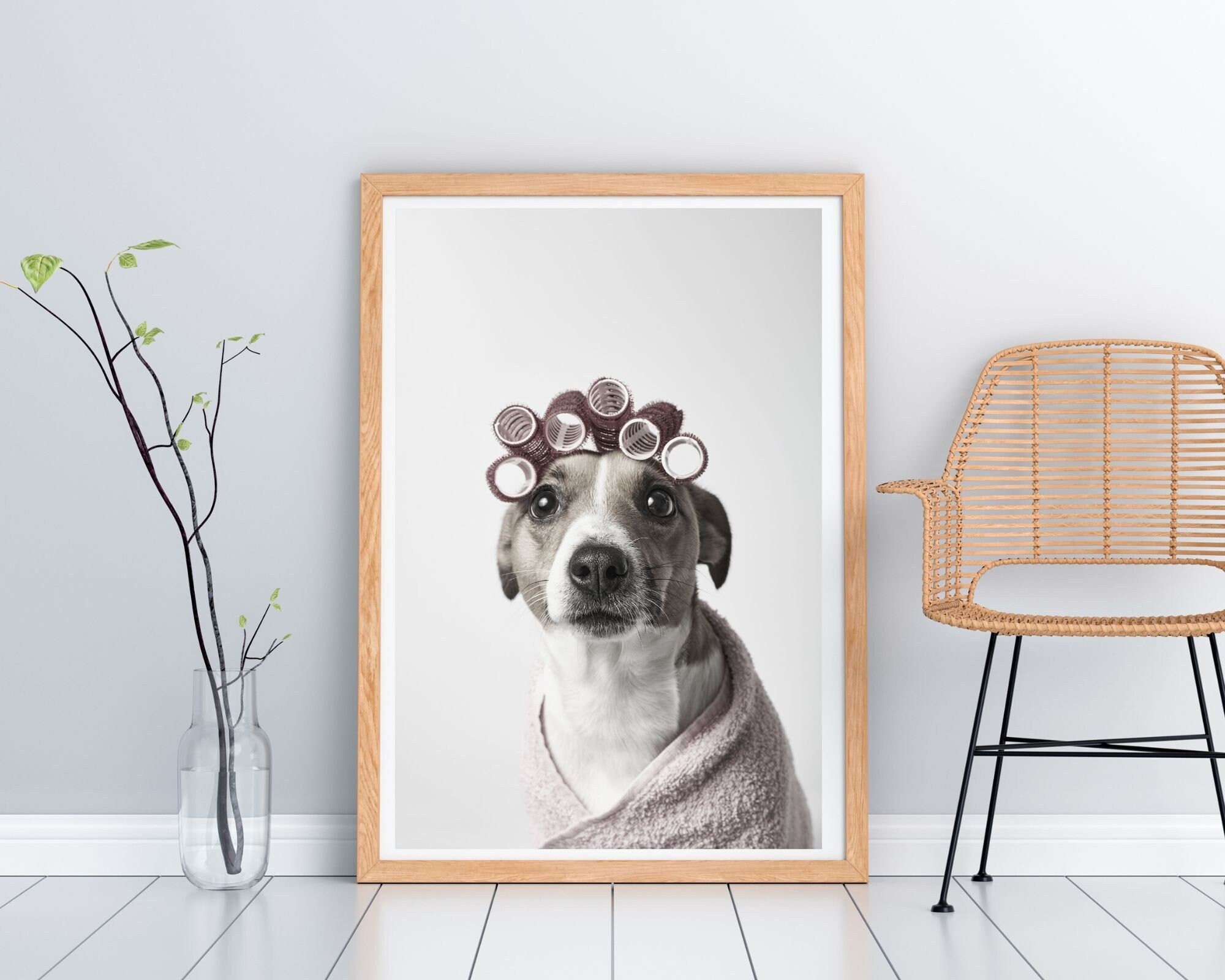 Funny Dog Portrait Printable Wall Art Vet Office Decor Funny Dog Wall