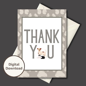 Thank You Pet Vet 5x7 Printable Card Blank Inside Thank You Card For Veterinary Clinic 5x7 Printable Thank You Card For Veterinarian Office
