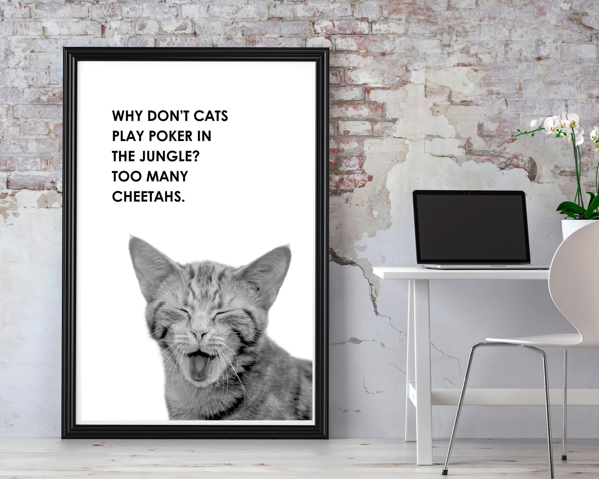 grappig graffiti aap leeuw hond kat poster grappig dier zingen