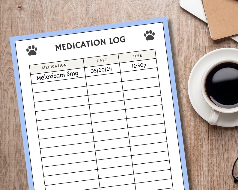 Pet Diabetes Log Sheet: Cat & Dog Health Tracker (Digital Download) image 5