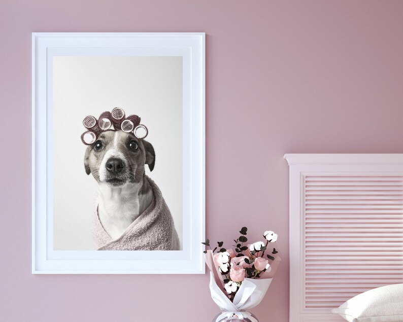 Funny Dog Portrait Printable Wall Art Vet Office Decor Funny Etsy