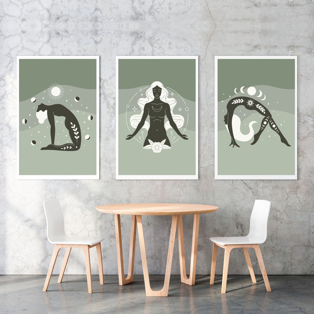 Celestial Yoga Pose druckbare Wand Kunst Yoga Zen Wand Dekor Etsy.de