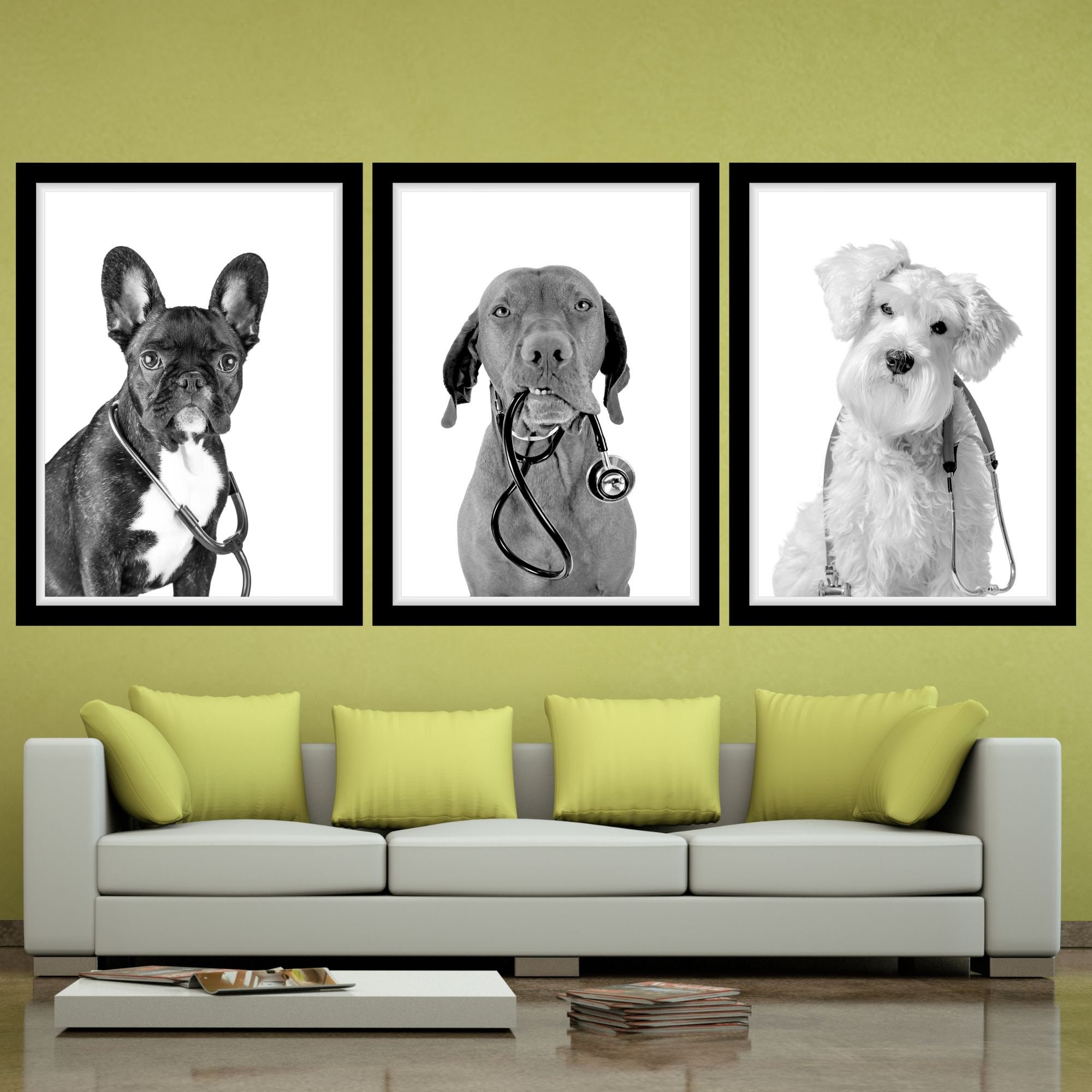Photo inspiration: Picture Idea: Dogs With Stethoscopes Printable Wall Art Dog Vet Med Wall