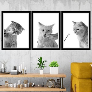 Dental Cat Printable Wall Art Cat Veterinary Clinic Wall Art Cat Dental Vet Med Art Cat Veterinarian Office Decor Dental Care Cat Vet Prints