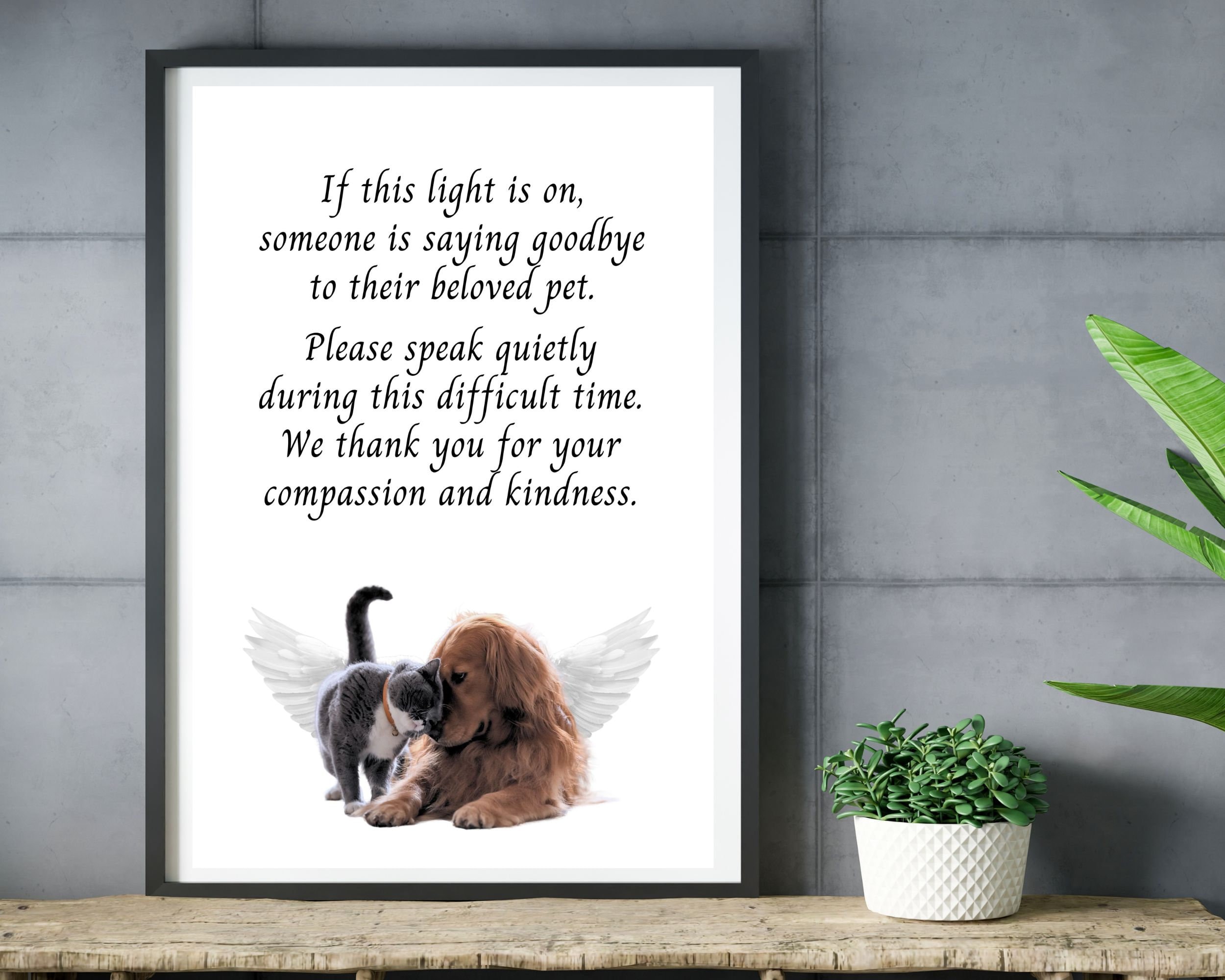Euthanasia Notice Vet Clinic Digital Print Veterinary Office Desk Sign Pet  Euthanasia Notice Animal Hospital Pet Bereavement Notice Digital - Etsy, image size:2500x2000
