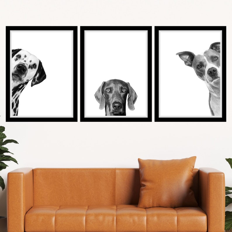 Peeking Dogs Printable Wall Art Dog Vet Med Wall Art Veterinarian