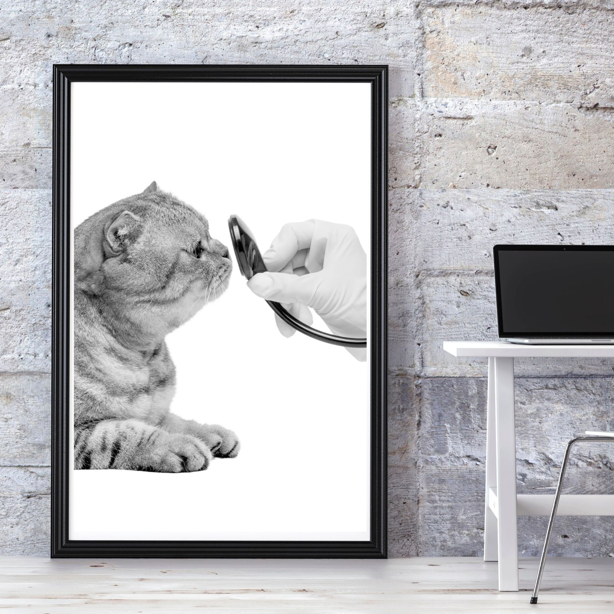 Stampa Su Tela Gatti Natalizi, Decorazione Parete 30x45 Cm, Per Soggiorno O Camera, Stampa Artistica Ad Alta Risoluzione