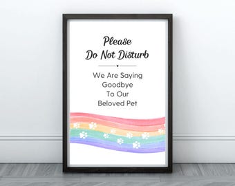 Pet Euthanasia Rainbow Bridge Pet Cremation Do Not Disturb Rainbow