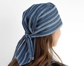 Lichtgewicht haarbandana, compacte dunne fietspet, denim linnen bandana hoofdband, oversized hoofddoek, zachte katoenen schattige haaraccessoires