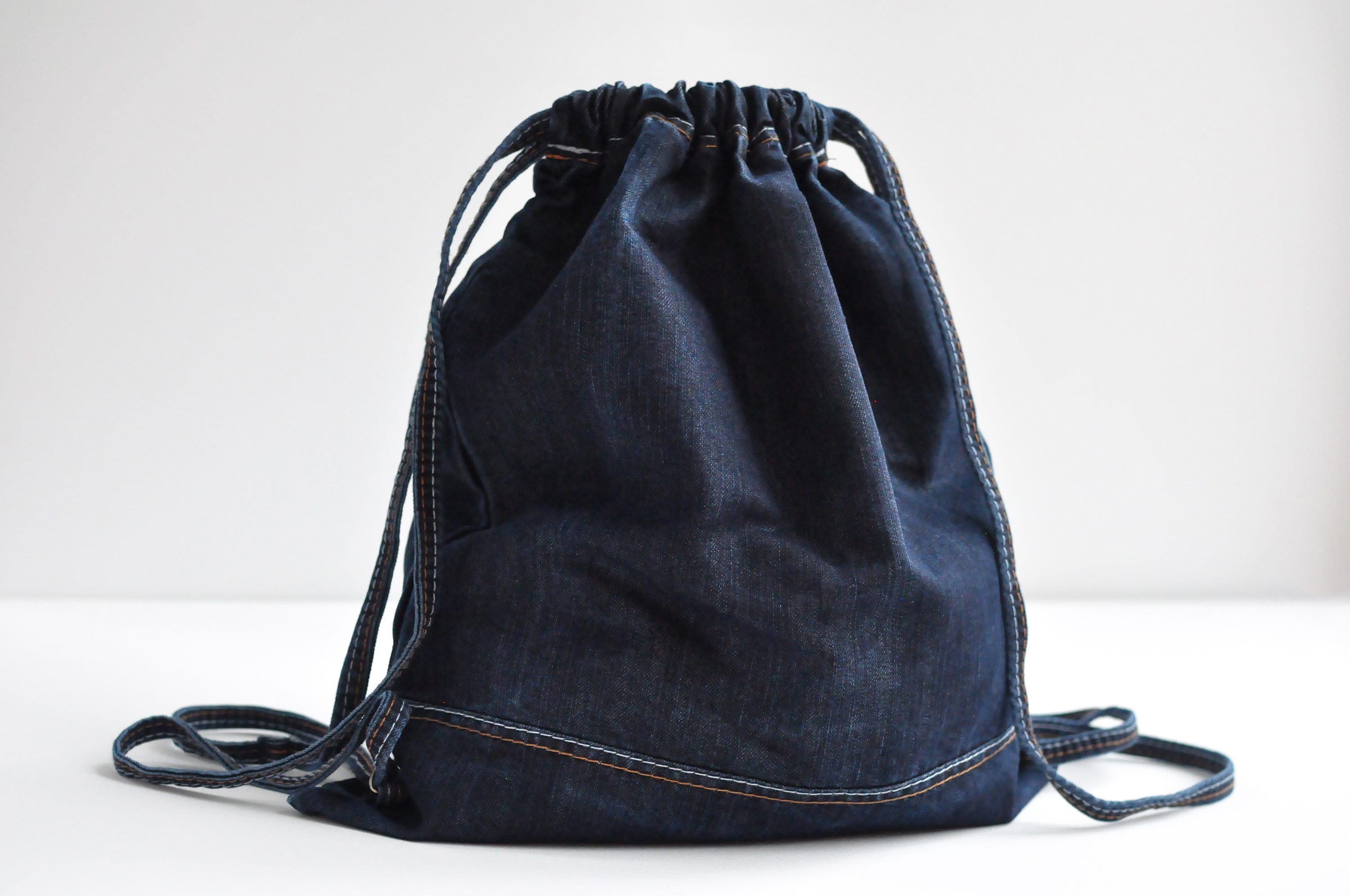 Denim Drawstring Backpack Bohemian Jean Gym Bag Minimalist Backpack Purse Cute Frayed Denim Drawstring Bag Stylish Mini Cotton Bag Strap Etsy UK