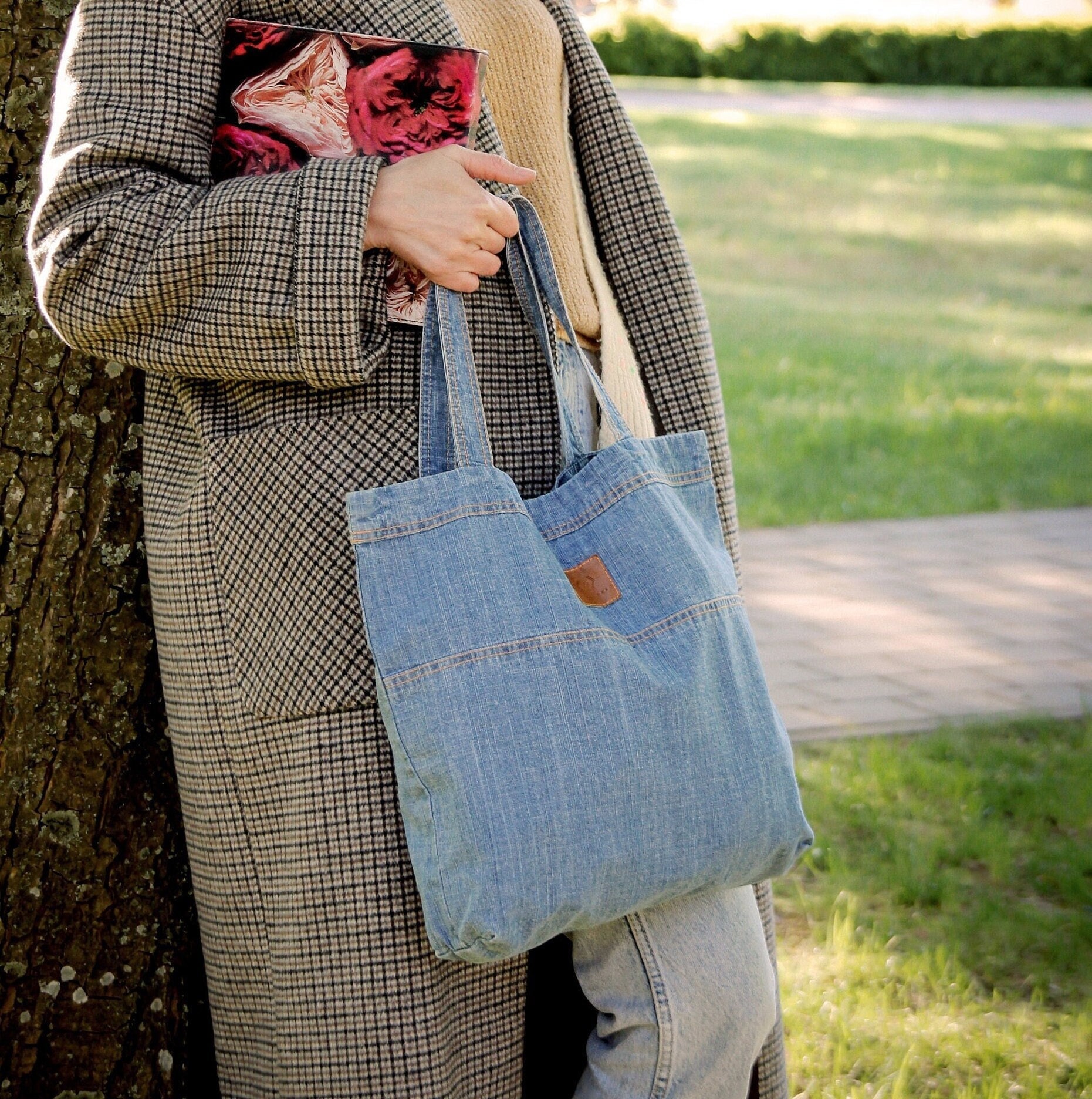 ◆maison creme◆ Reversible Denim mini tote bag MUSINSA公式 | MAISON CREME Reversible Denim mini tote bag