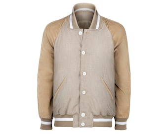 Luxury Bomber Jacket | Cashmere Wool Bomber | Handmade Italian Jacket | Limited Edition Bomber | Vintage Sports Jacket