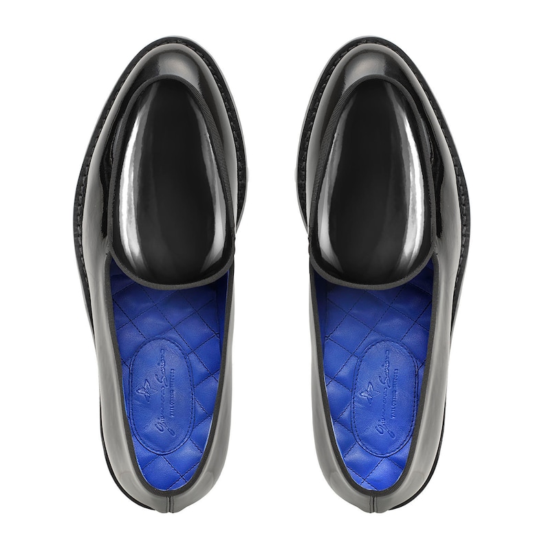 Patent Leather Loafers | Tuxedo Moccasin Shoes | Luxury Formal Loafers | Handmade Italian Shoes | Black Dress Moccasins image 6