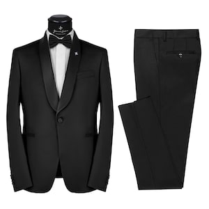 140&#39;s Tasmanian shawl collar suit · Tuxedo for men 2 pieces (Jacket and Pant) · Tuxedo, Ceremony, Wedding, Prom suit, Vintage suit