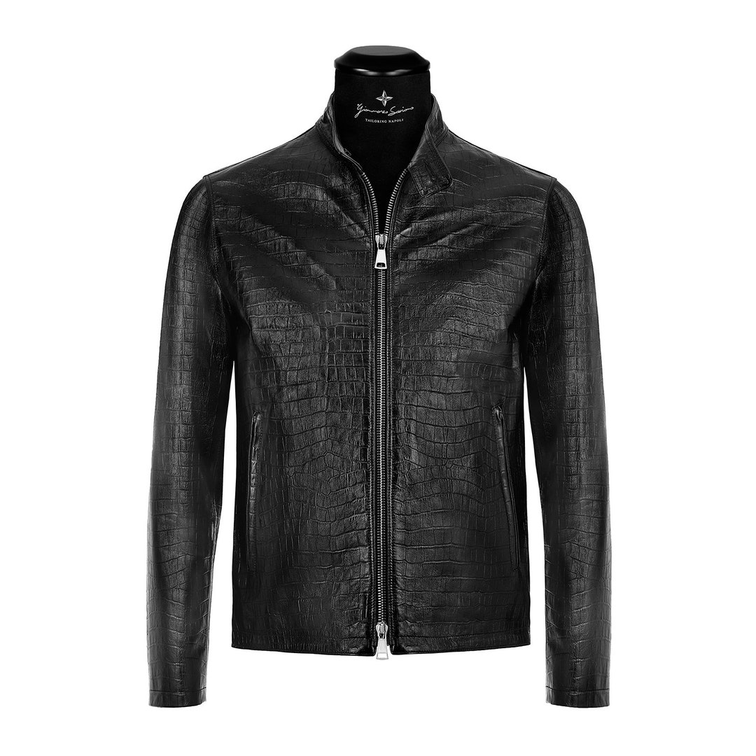 Handmade Leather Jacket · Handmade Black Genuine Lambskin